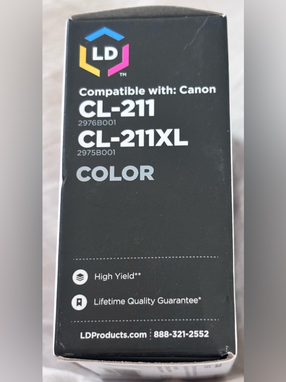 BUNDLE Genuine Canon Pixma 210XL Black & one compatible with Canon 211 Color - Picture 8 of 10